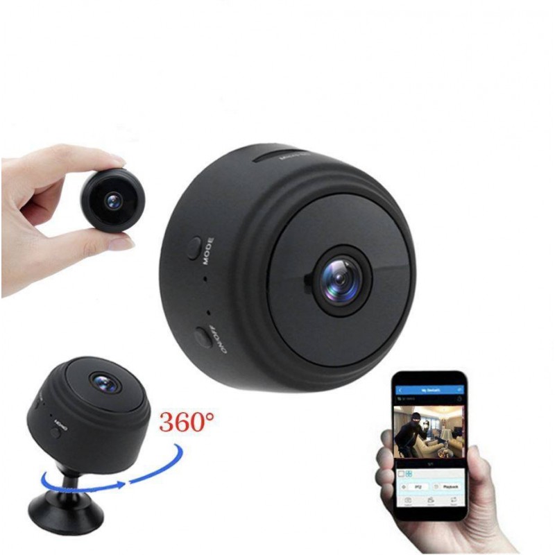 Mini caméra cachée caméra espion sans fil Portable Nanny Cam HD