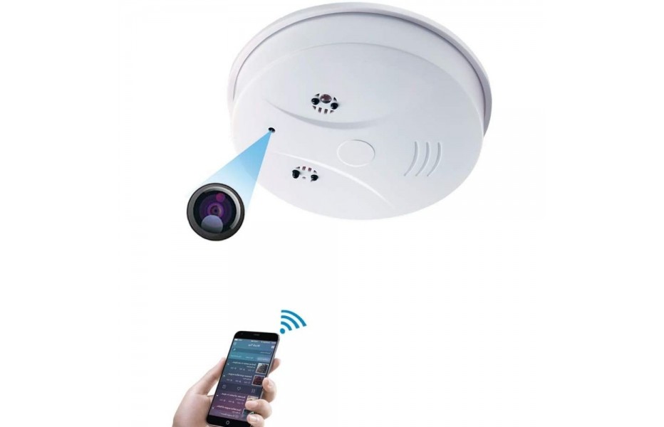 Détecteur de fumée Wi-Fi 4K - Caméra espion - Europe-connection