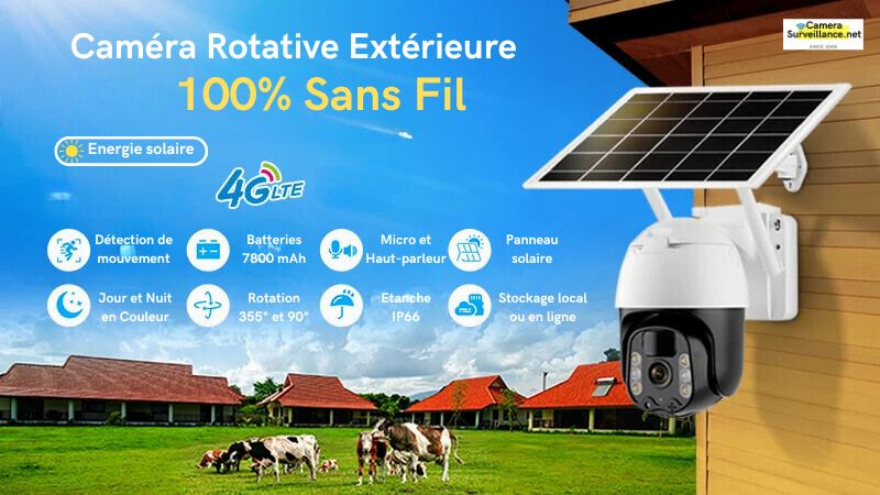 Caméra solaire 4G extérieure