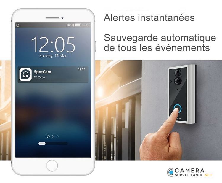 Carillon et sonnette GENERIQUE Sans fil wifi doorbell smart video phone  interphone visuel door bell secure camera